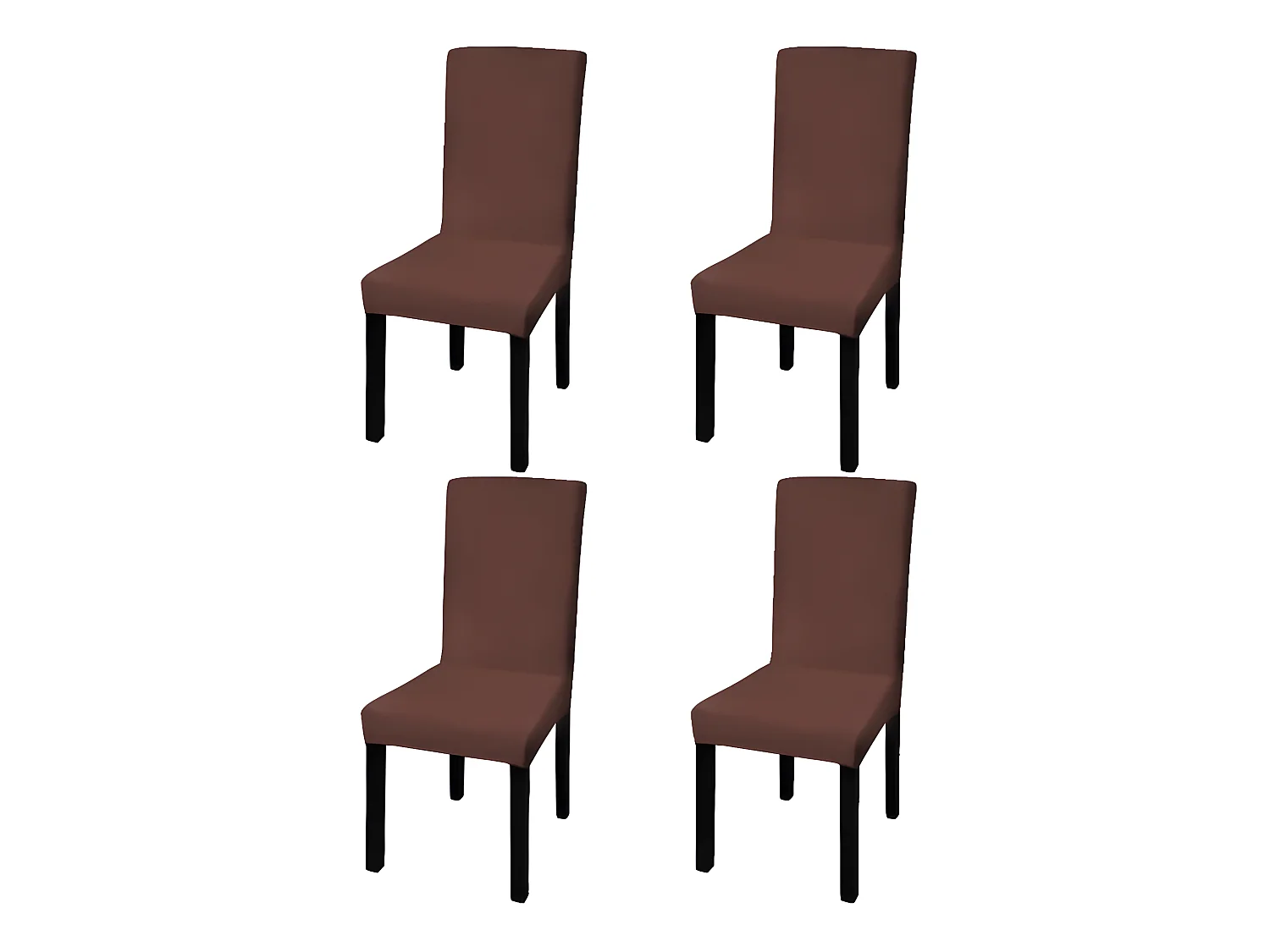 Housse de chaise droite marron 38 x 45 x 46 cm DEC022375