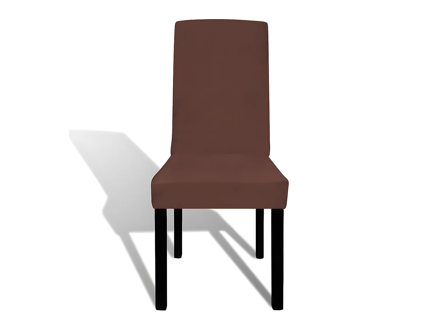 Housse de chaise droite marron 38 x 45 x 46 cm DEC022375