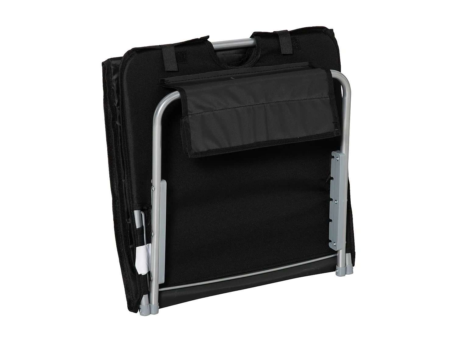 Lot de 2 tapis de plage rembourré - matelas de plage - nattes de plage - dossier inclinable multi-positions - sac transport inclus - métal polyester PE noir