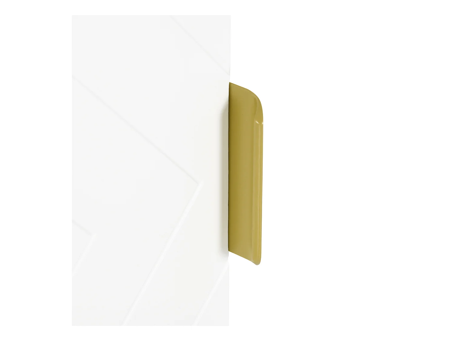 Armoire murale de salle de bain - porte, 2 étagères - poignée métal doré MDF blanc