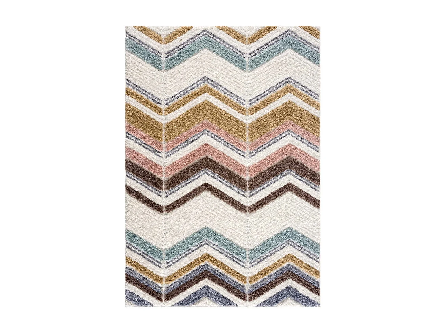 HIPPIE 01 - Tapis à poils longs et relief Multicolore 200x290cm