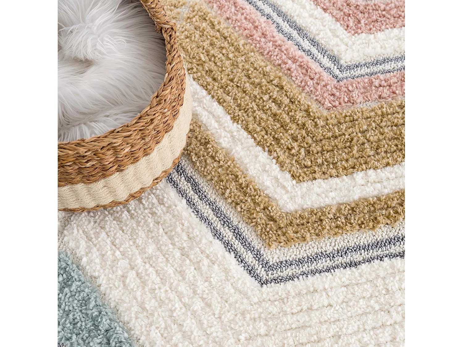 HIPPIE 01 - Tapis à poils longs et relief Multicolore 200x290cm