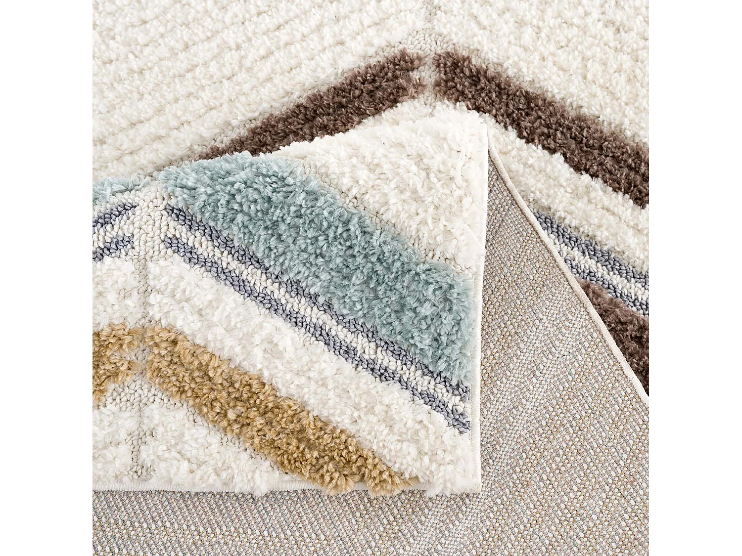 HIPPIE 01 - Tapis à poils longs et relief Multicolore 200x290cm