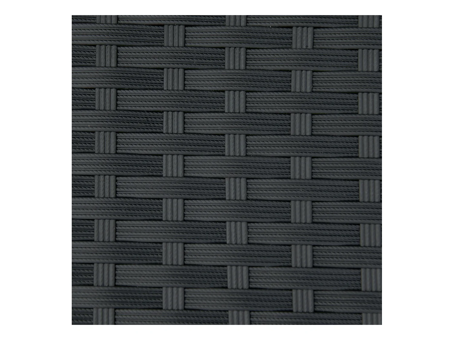 Banc de jardin 2 places style cosy chic résine tressée 4 fils imitation rotin noir