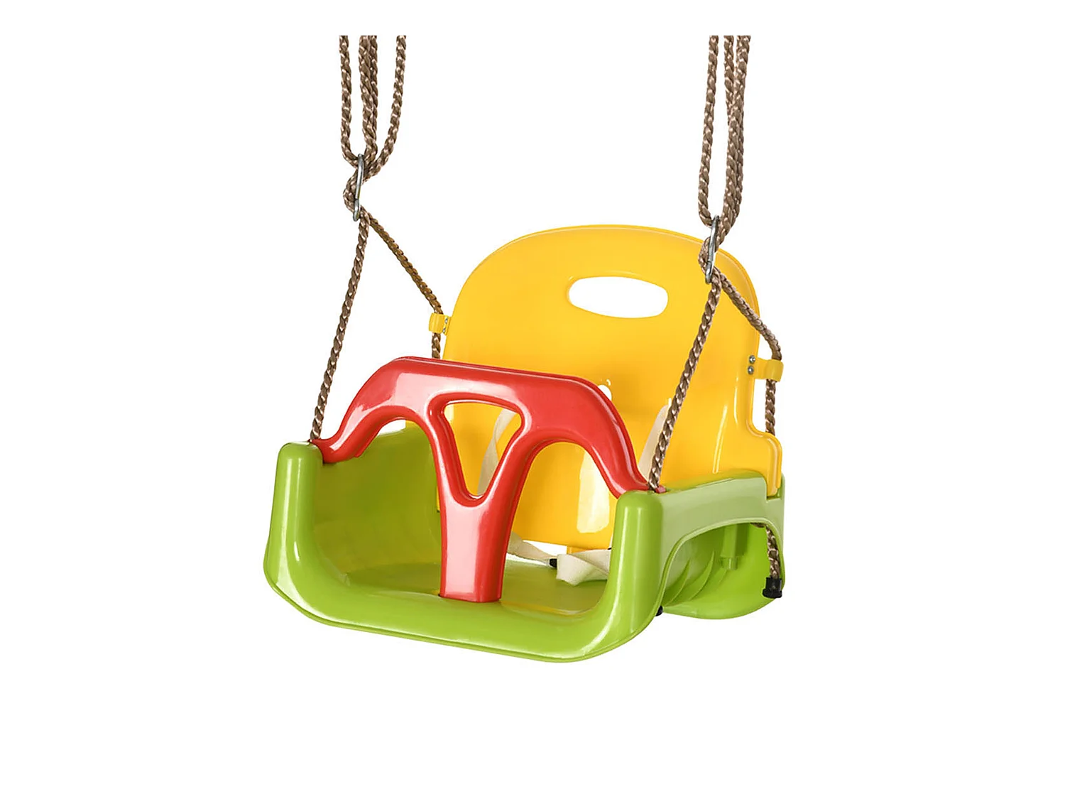 Balançoire siège 3 en 1 évolutif réglable enfant - dossier, barre en T amovibles, ceinture