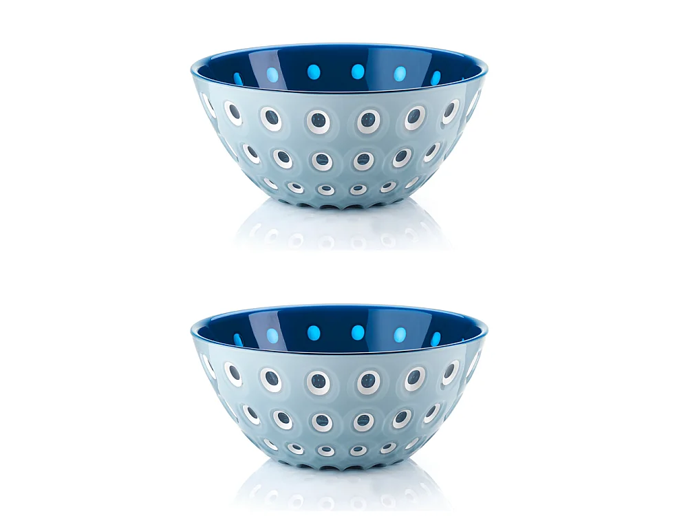 Lot de 2 bols 12 cm Le Murrine bleu ciel et bleu marine
