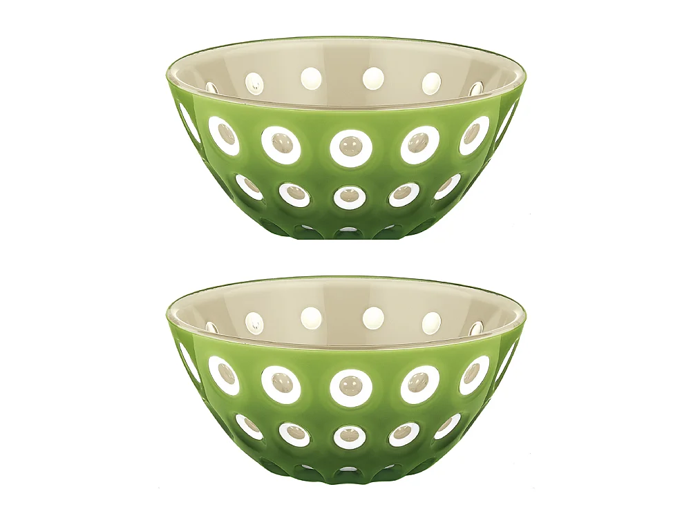 Lot de 2 bols 12 cm Le Murrine vert et sable