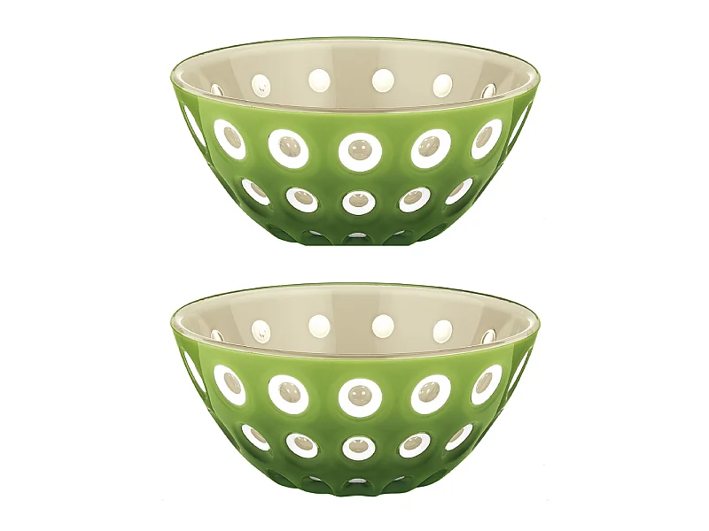 Lot de 2 bols 12 cm Le Murrine vert et sable