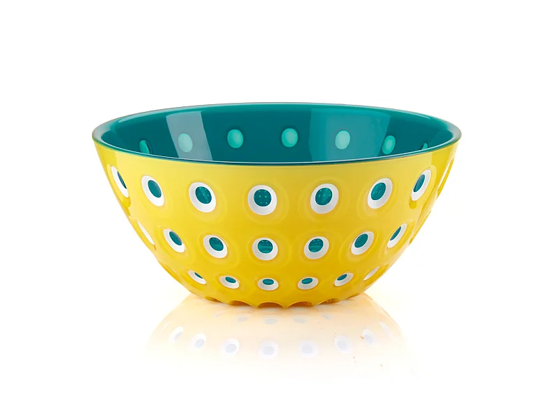 Saladier 25 cm Le Murrine jaune et bleu