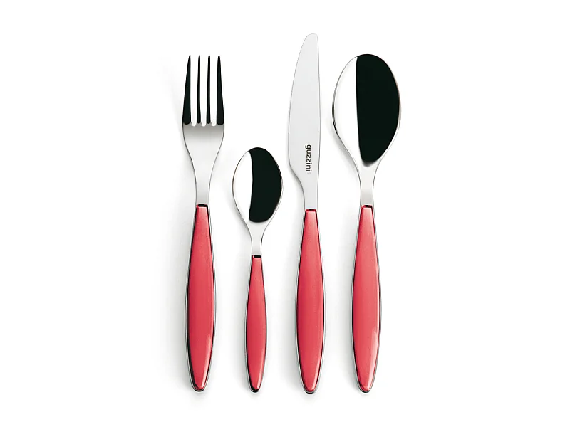 Ménagère 24 pièces Feeling rouge