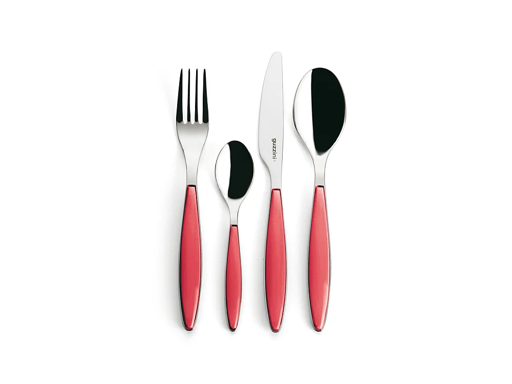 Ménagère 24 pièces Feeling rouge