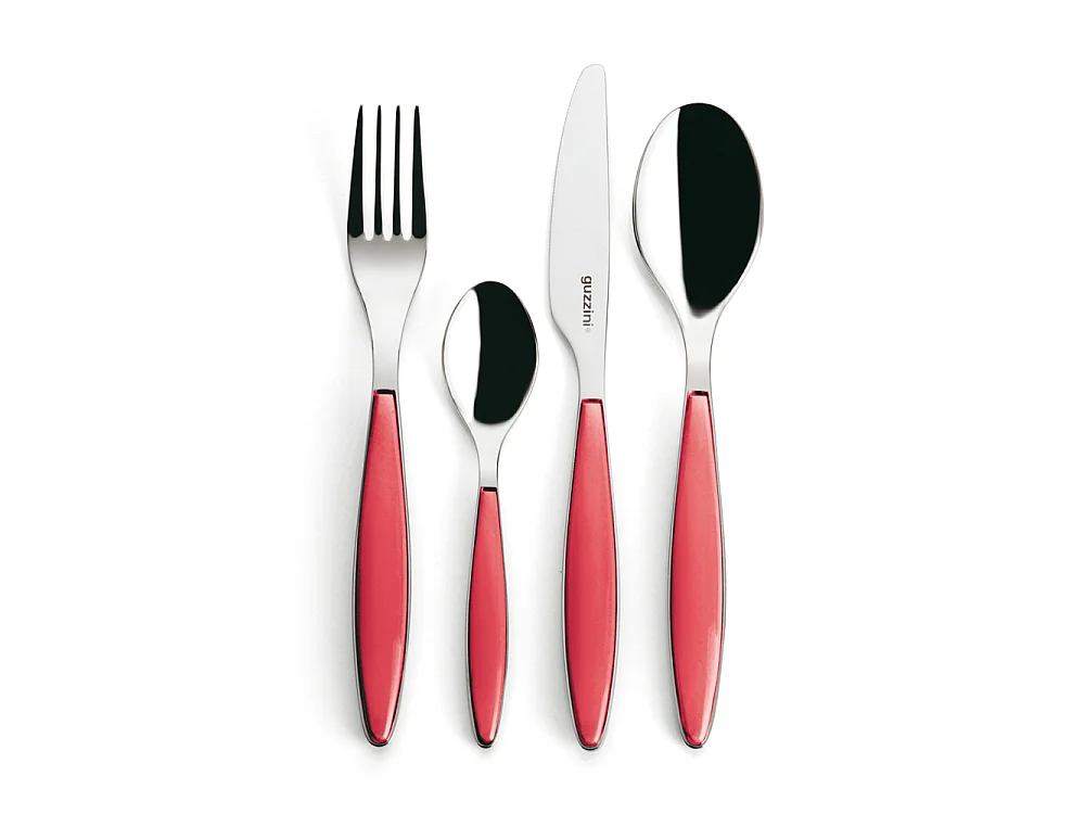 Ménagère 24 pièces Feeling rouge