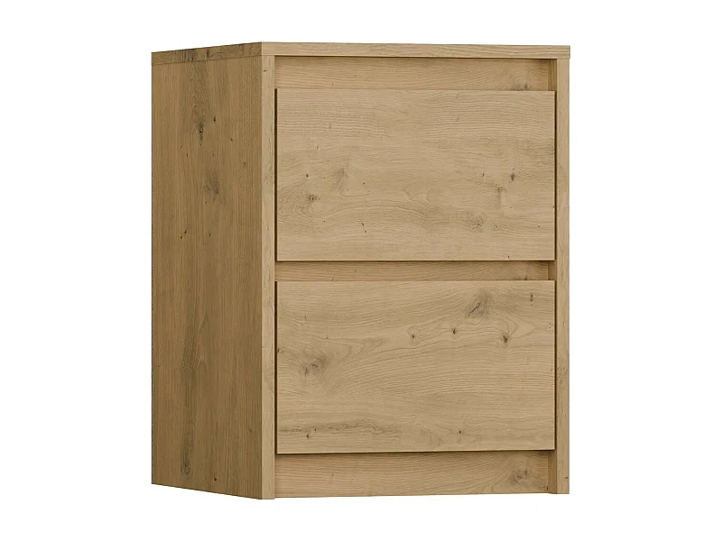 IRIS | Mesita de noche de estilo escandinavo 55x43x40cm | Mesita de noche con 2 cajones | Mesita de noche de estilo moderno | Armario de almacenamiento moderno