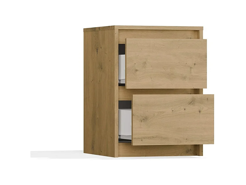 IRIS | Table de chevet style scandinave 55x43x40cm | Table de nuit 2 tiroirs | Chevet style moderne |  Meuble de rangement moderne