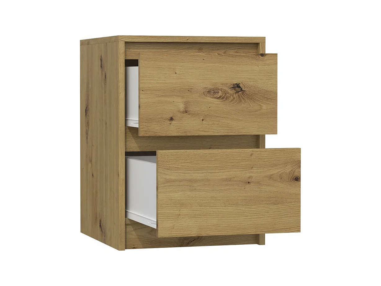 IRIS | Table de chevet style scandinave 55x43x40cm | Table de nuit 2 tiroirs | Chevet style moderne |  Meuble de rangement moderne