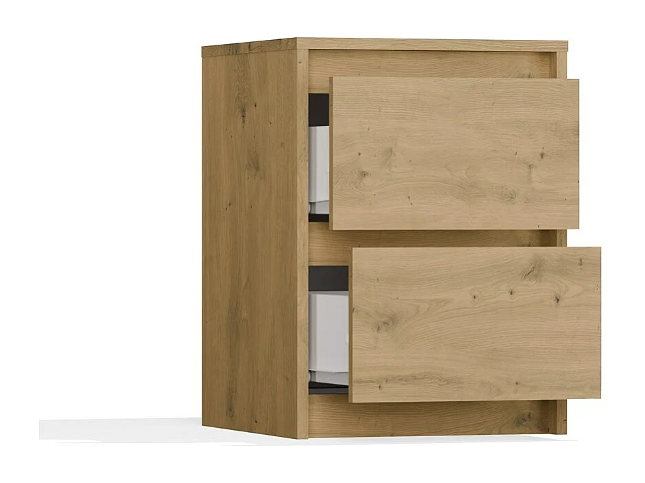 IRIS | Table de chevet style scandinave 55x43x40cm | Table de nuit 2 tiroirs | Chevet style moderne |  Meuble de rangement moderne