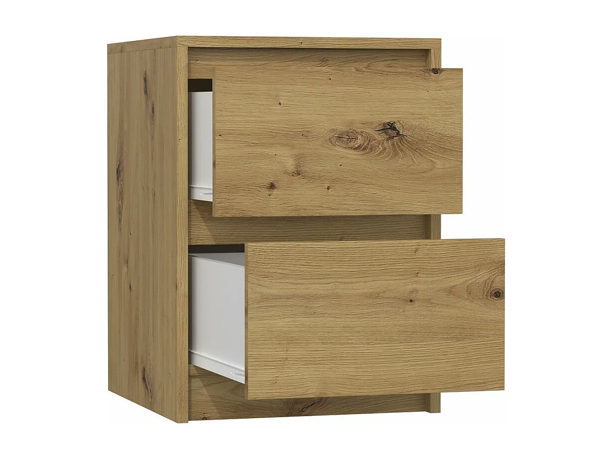 IRIS | Table de chevet style scandinave 55x43x40cm | Table de nuit 2 tiroirs | Chevet style moderne |  Meuble de rangement moderne