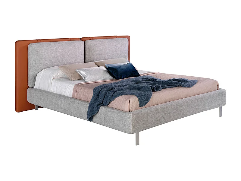 Cama tapizada en tela y polipiel  7123 ANGEL CERDA