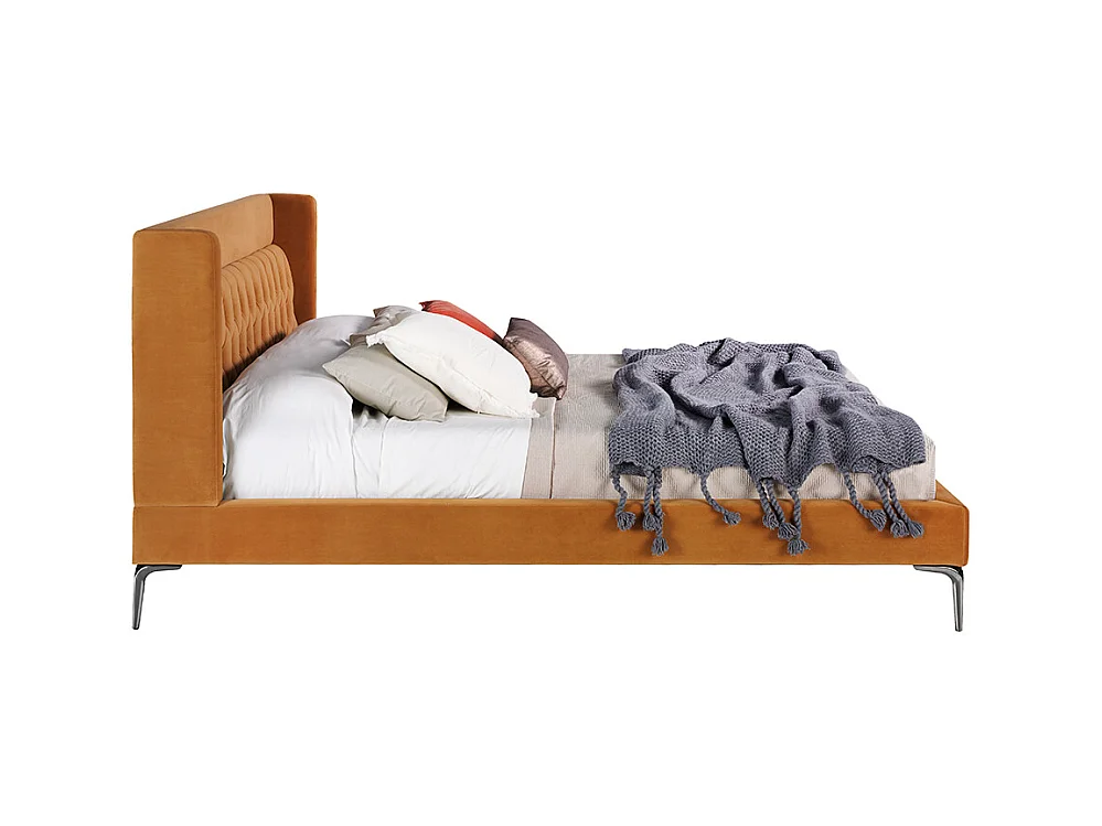 Gestoffeerd bed met fluwelen bekledingsstof 7124 ANGEL CERDA
