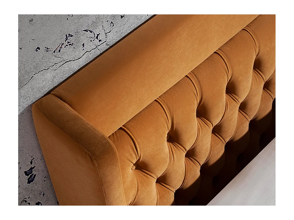 Gestoffeerd bed met fluwelen bekledingsstof 7124 ANGEL CERDA