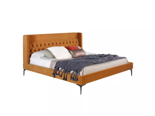 Kauf Unique Bett mit Samtpolsterung und Stahlfüßen 7124 ANGEL CERDA