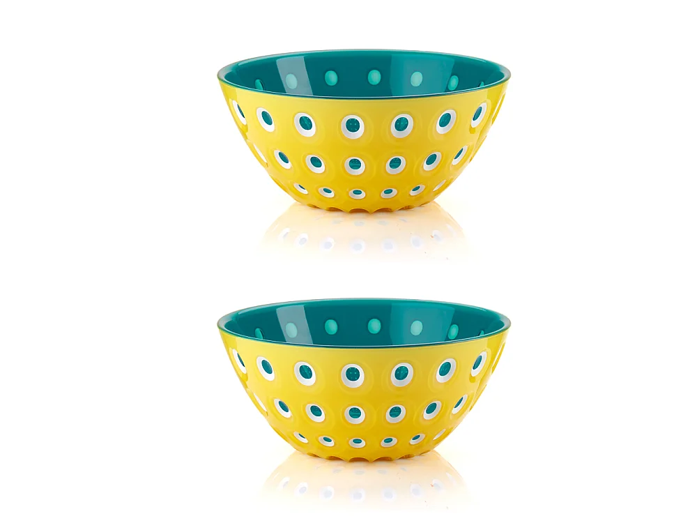 Lot de bols 12 cm Le Murrine jaune et bleu