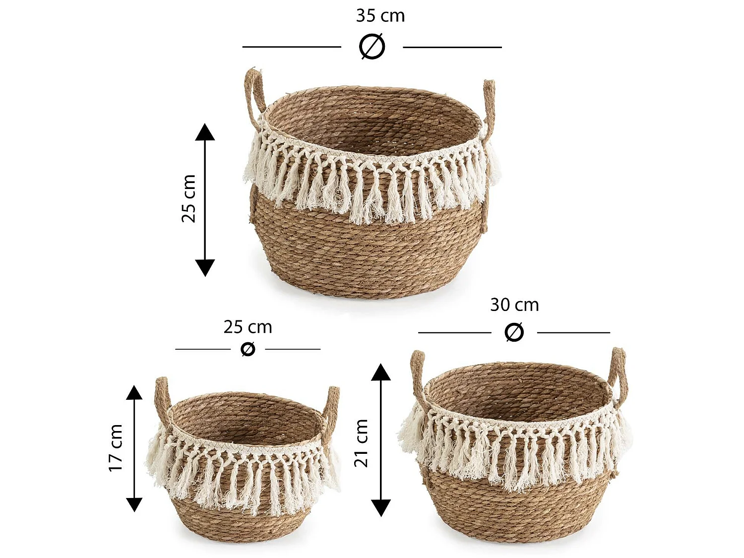 Aufbewahrungskörbe Jula 3er-set