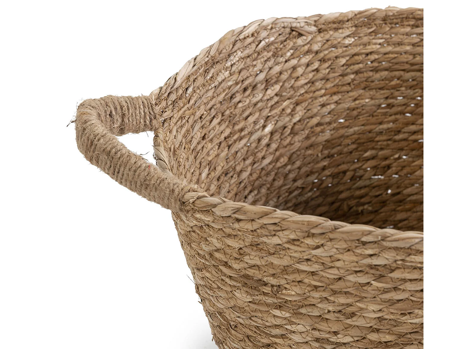 Conjunto de 3 cestas Icia de fibra natural com alças