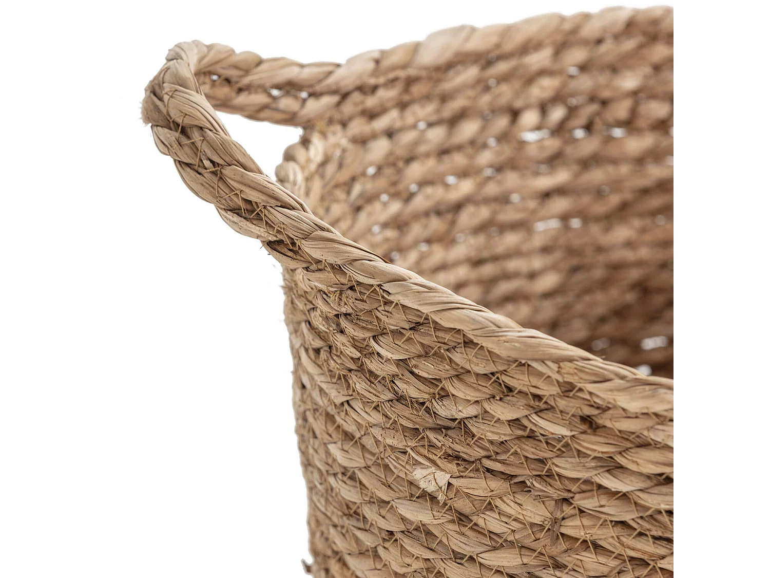 Set van 3 natuurlijke vezelmanden Sole met handvatten