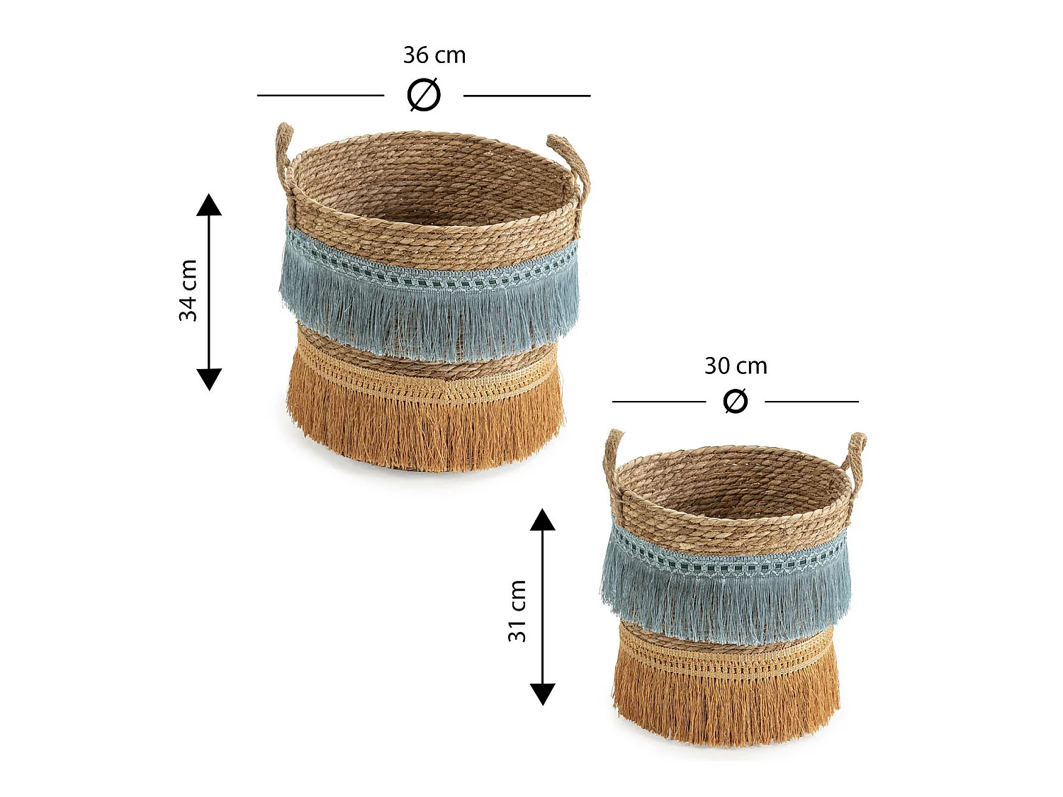 Aufbewahrungskörbe Indie 2er-set