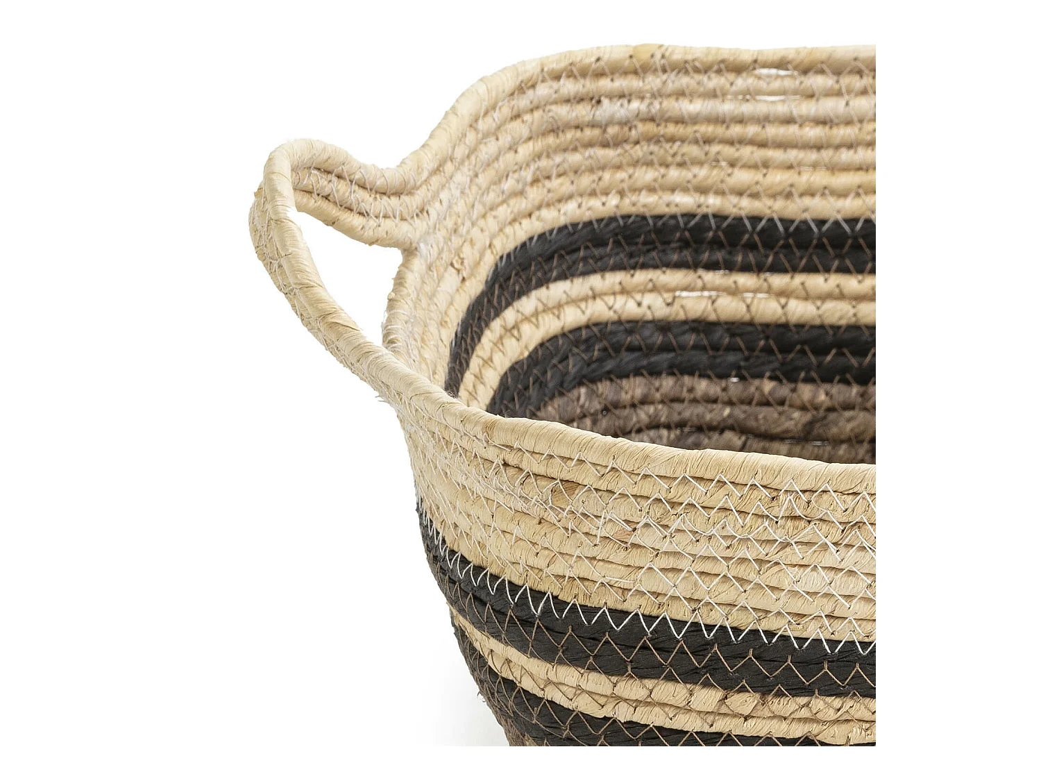 Set de 3 paniers Luar fibre naturelle et papier, marron/beige