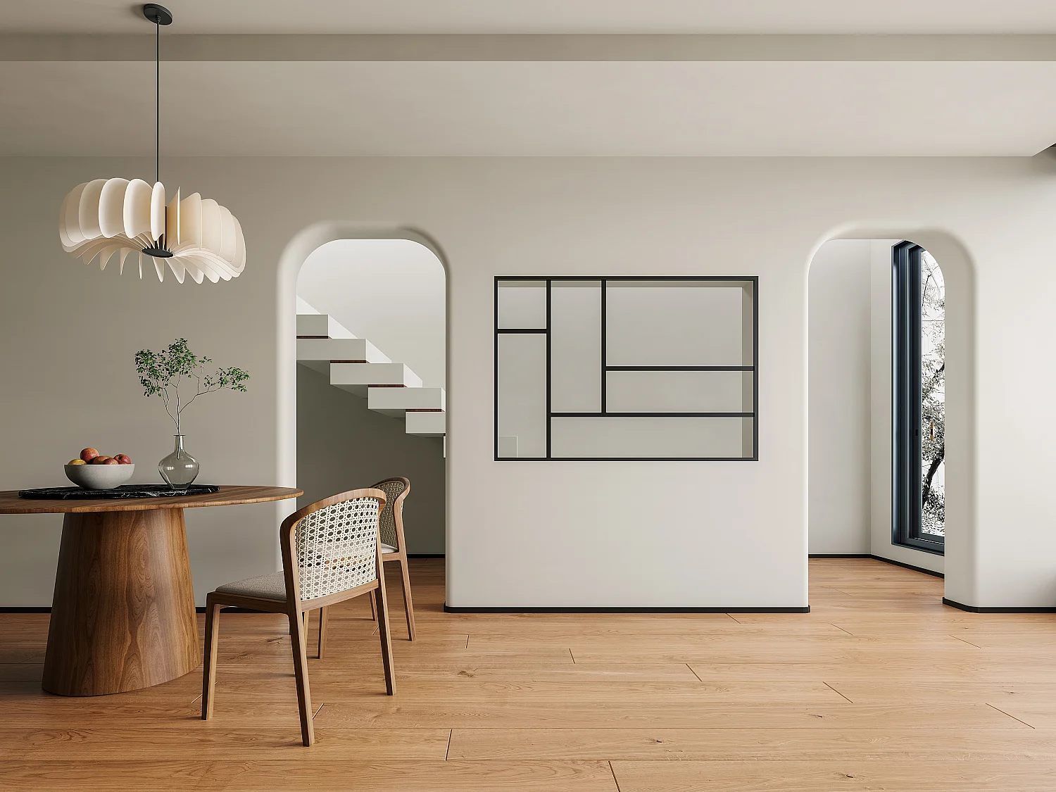 Verrière atelier design en aluminium thermolaqué 150x105 cm - Noir - ARTENA
