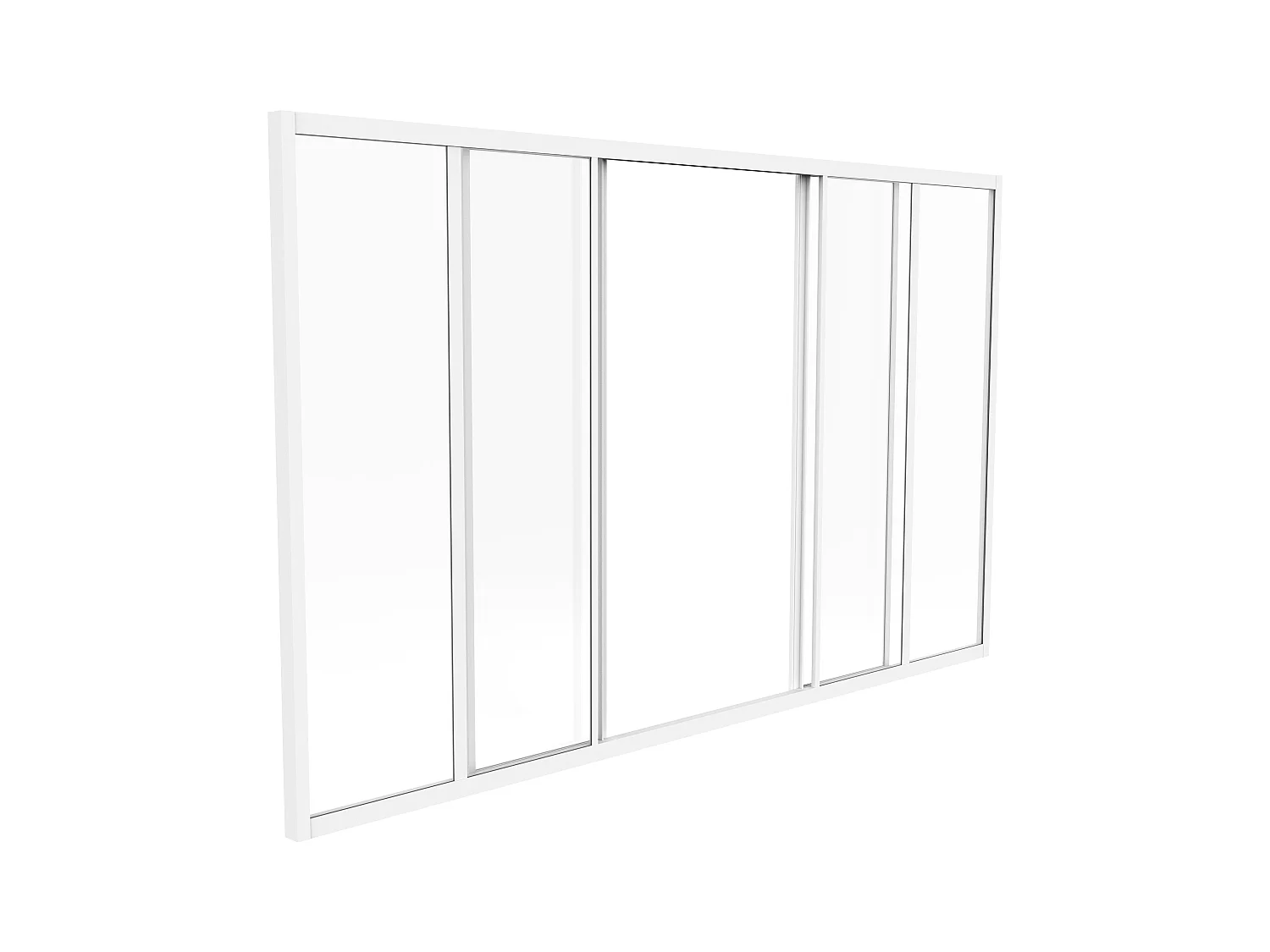 Verrière coulissante en aluminium thermolaqué blanc 180x105 cm - RAVENA