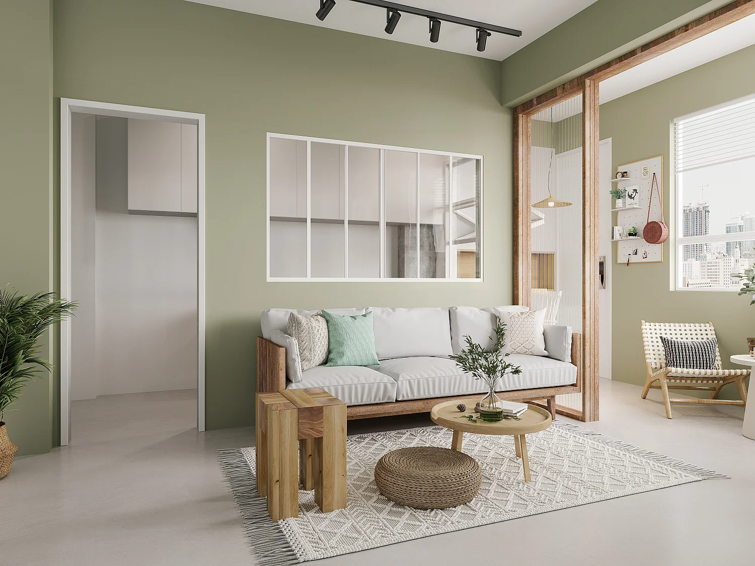 Vetrata scorrevole - 180 x 105 cm - Alluminio termolaccato - Bianco - RAVENA