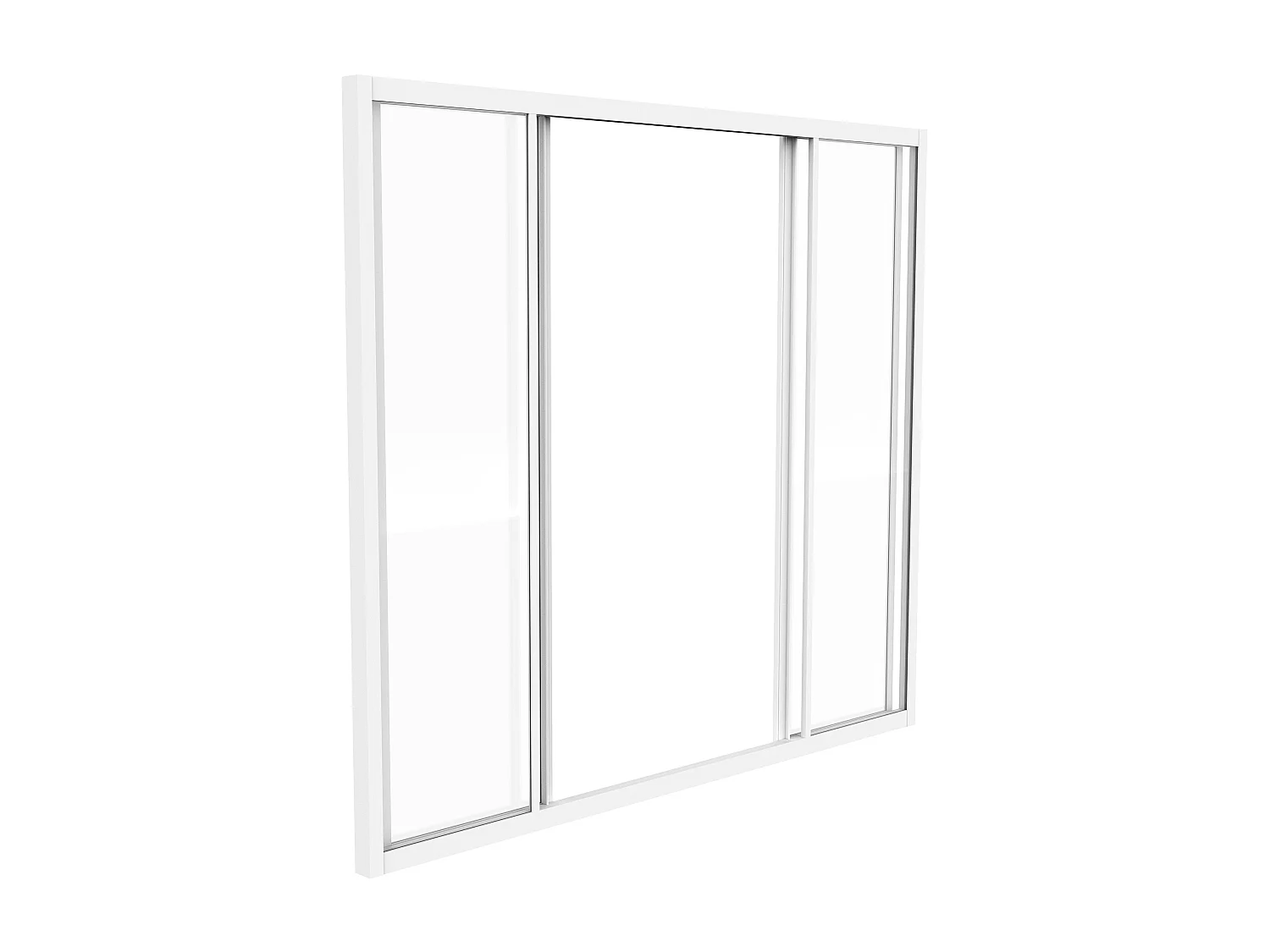 Verrière coulissante en aluminium thermolaqué blanc 120x105 cm - RAVENA