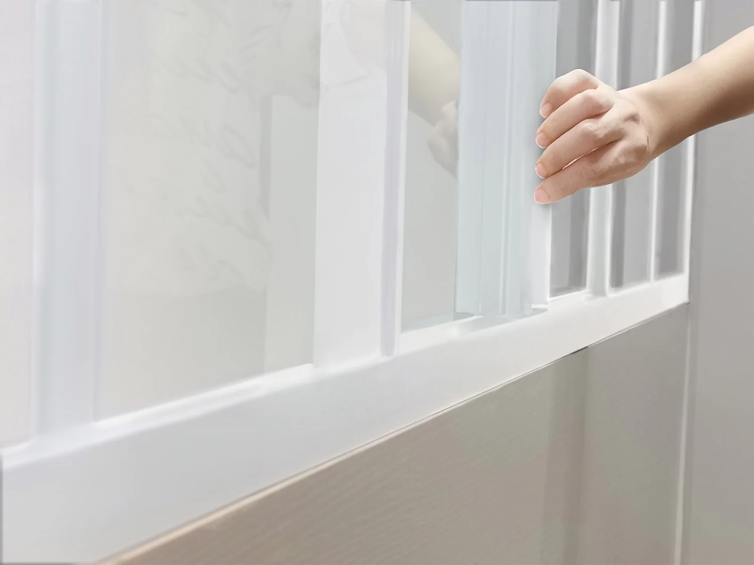 Verrière coulissante en aluminium thermolaqué blanc 120x105 cm - RAVENA