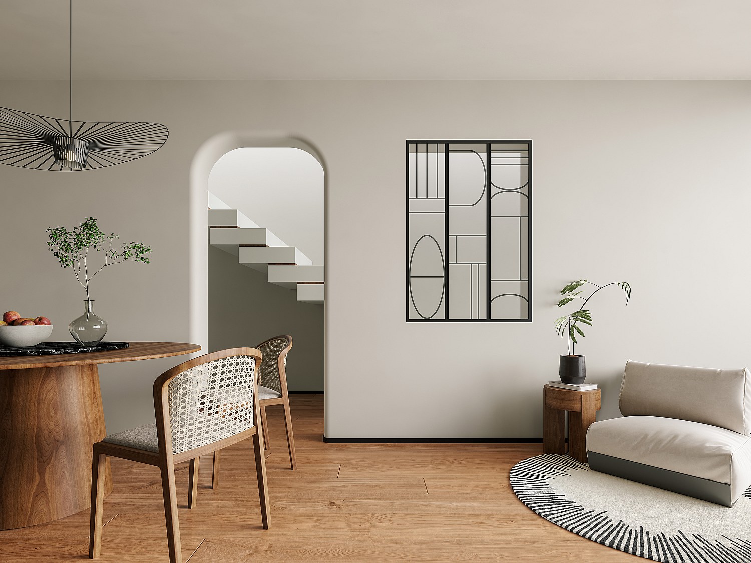 Vente-unique Atelier-Glaswand - 90 X 130 Cm - Thermolackiertes Aluminium - Stil Art Déco - Schwarz - Coubarta