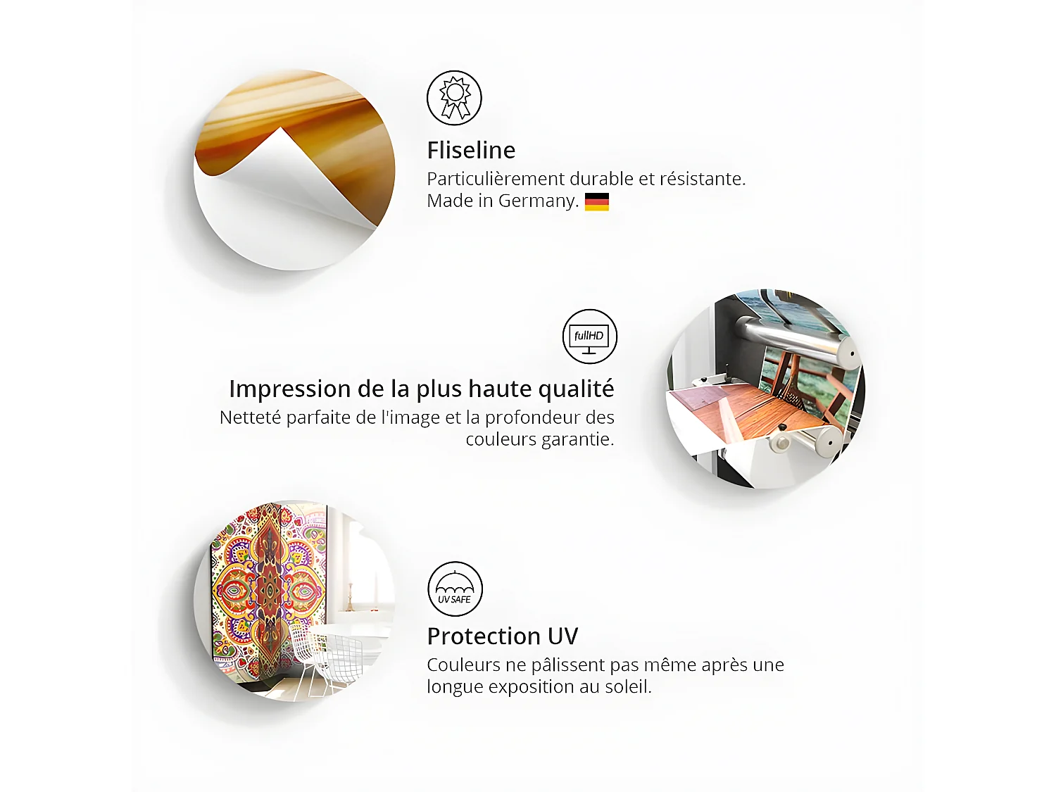 Paravent 3 volets panneaux cloison séparateur de pièce pliable recto verso Rêve de forêt automnale 135x172 cm PAR110296