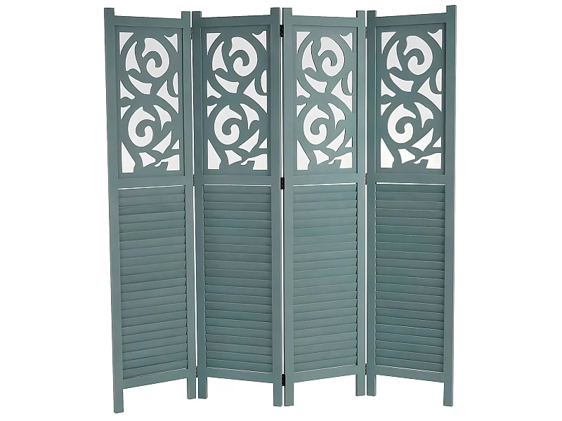 Paravent 4 panneaux en bois marron 161 x 2 x 170 cm PAR04034