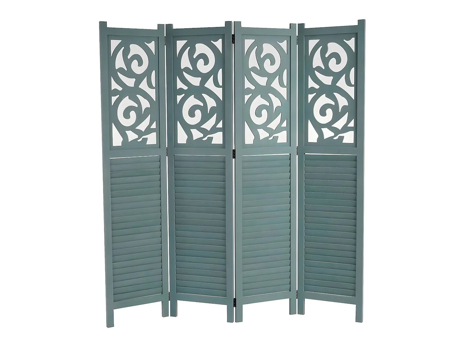 Paravent 4 panneaux en bois marron 161 x 2 x 170 cm PAR04034