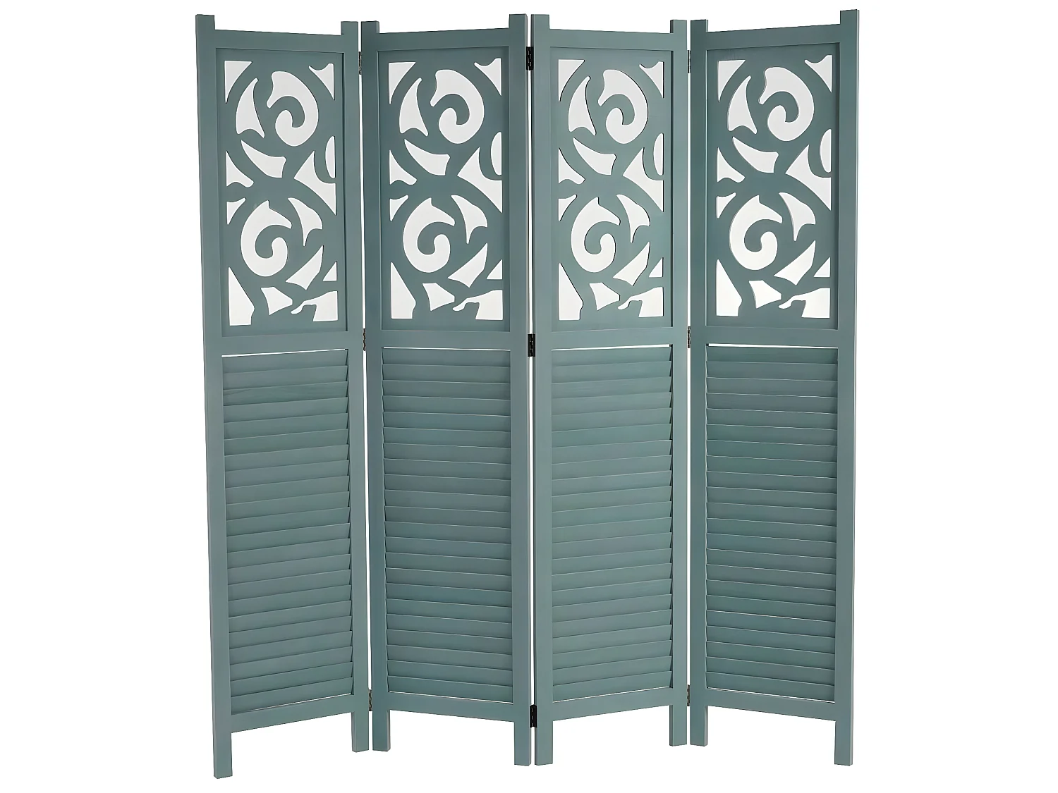 Paravent 4 panneaux en bois marron 161 x 2 x 170 cm PAR04034