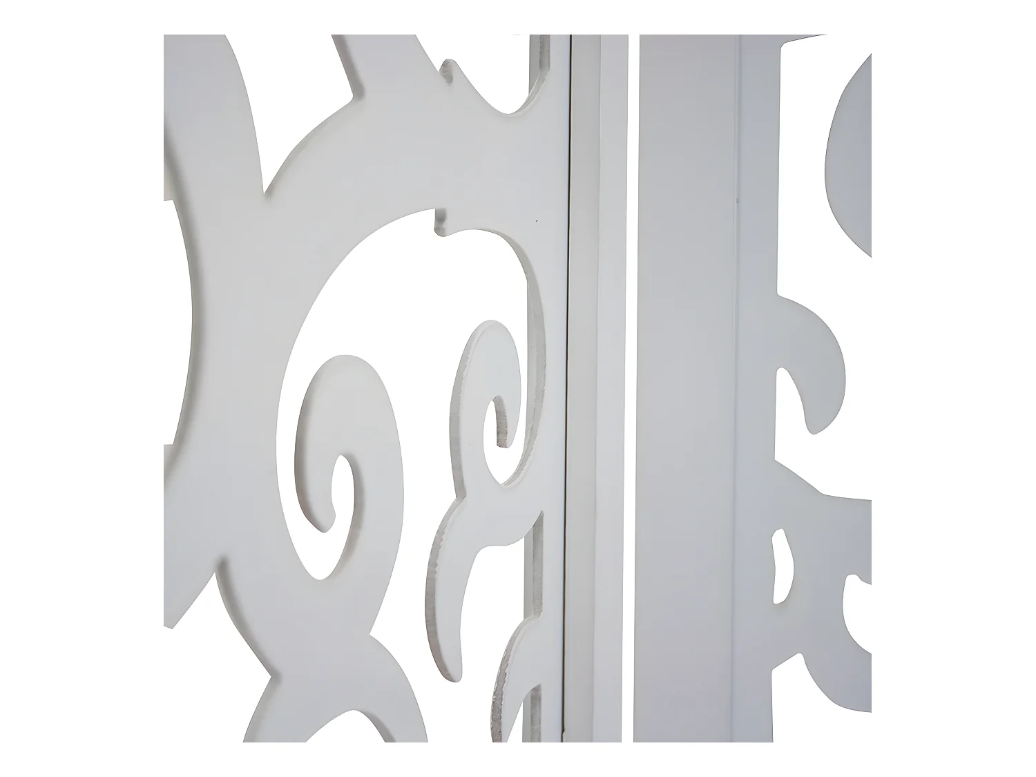 Paravent séparateur de pièce bois blanche 130 x 2.2 x 175 cm PAR06084