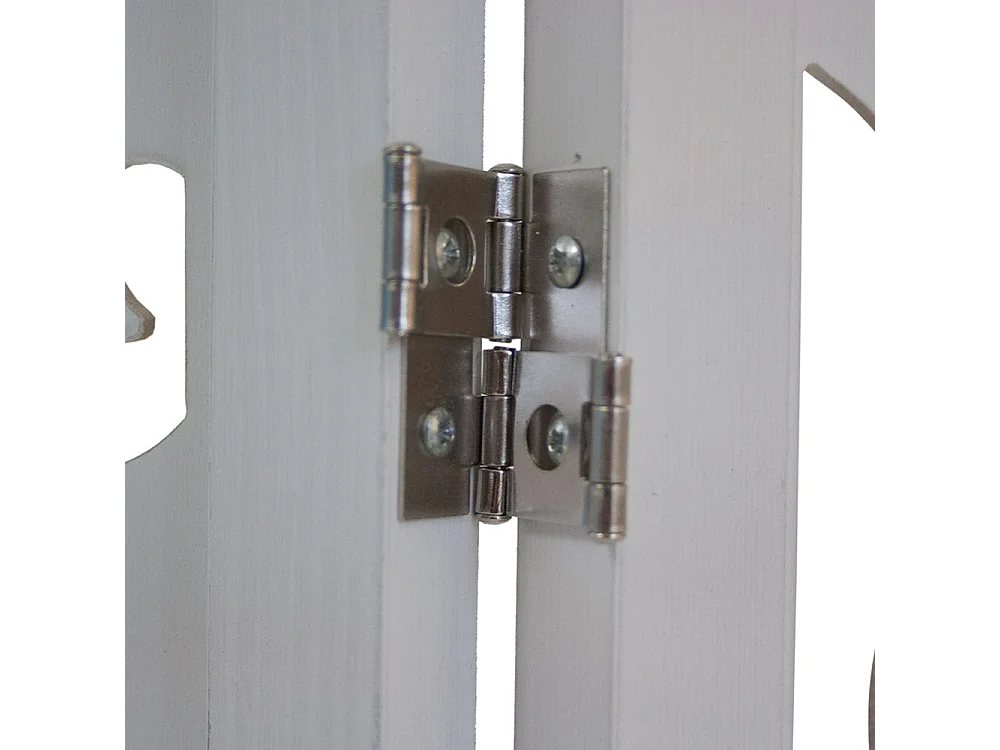 Paravent séparateur de pièce bois blanche 130 x 2.2 x 175 cm PAR06084