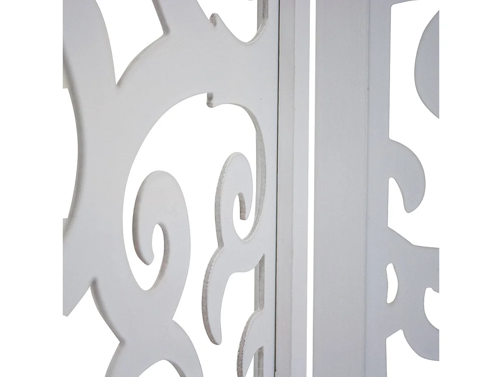 Paravent séparateur de pièce bois blanche 130 x 2.2 x 175 cm PAR06084