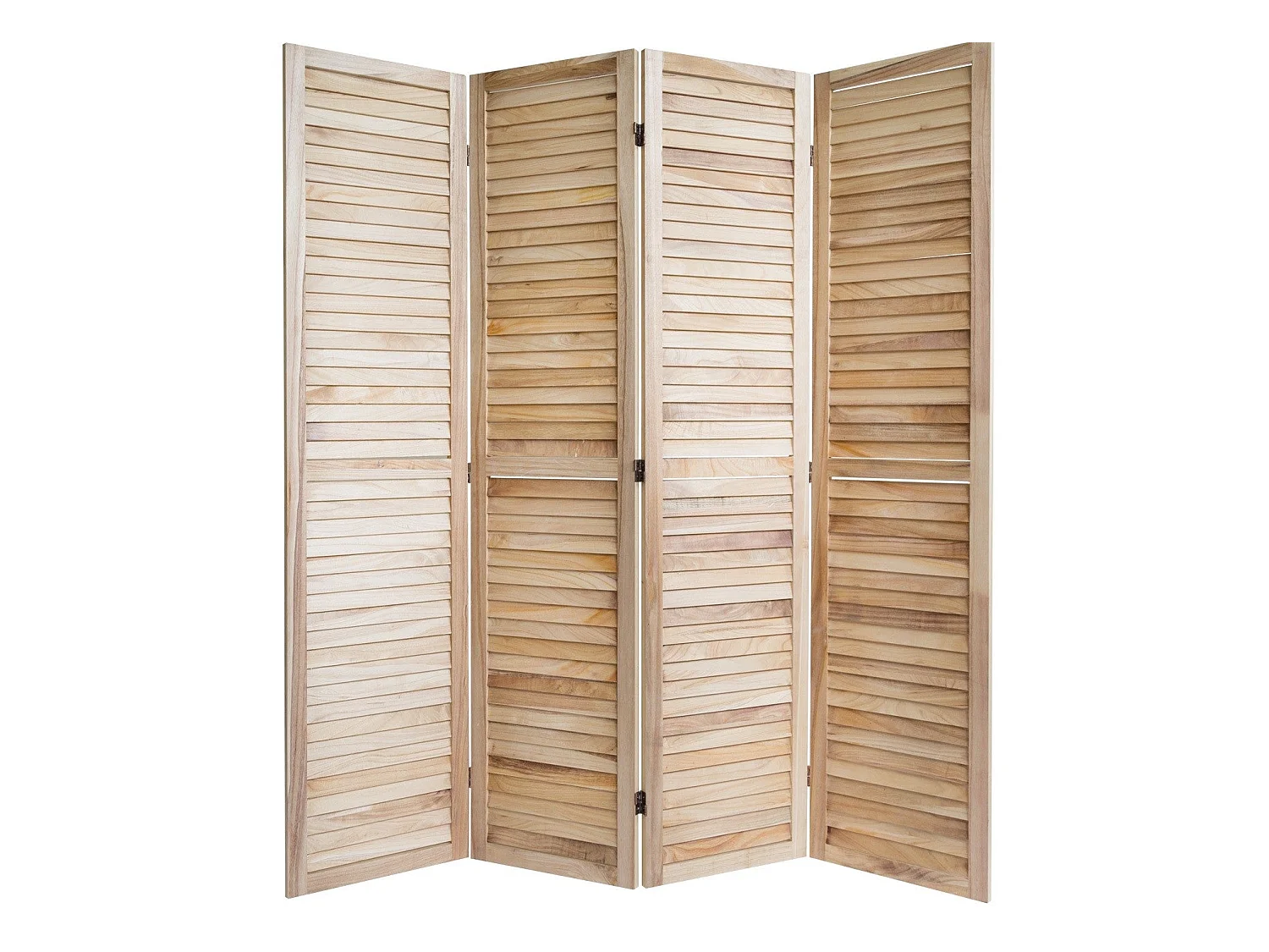 Paravent 4 panneaux en bois marron 160 x 2 x 170 cm PAR06065