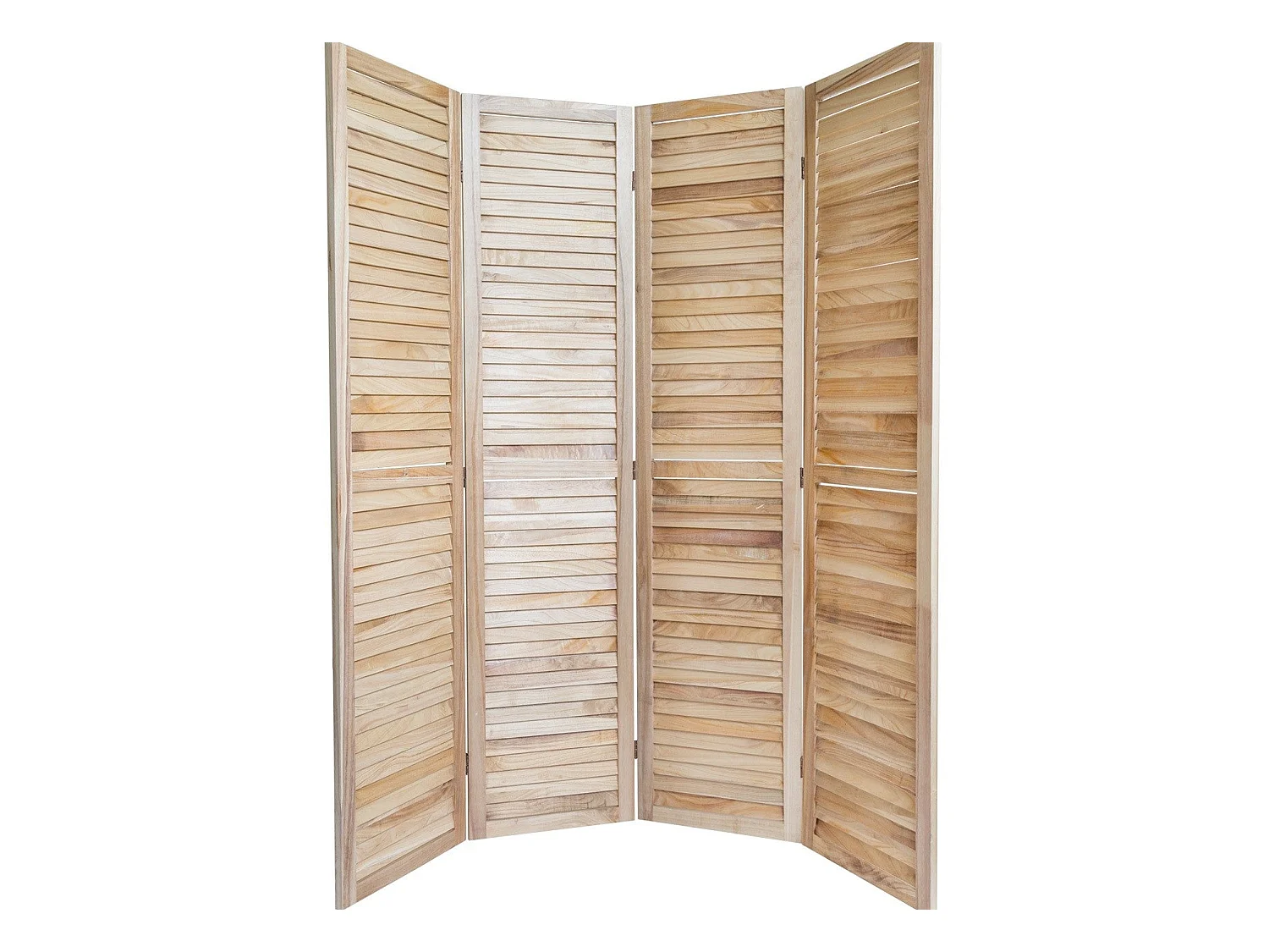 Paravent 4 panneaux en bois marron 160 x 2 x 170 cm PAR06065