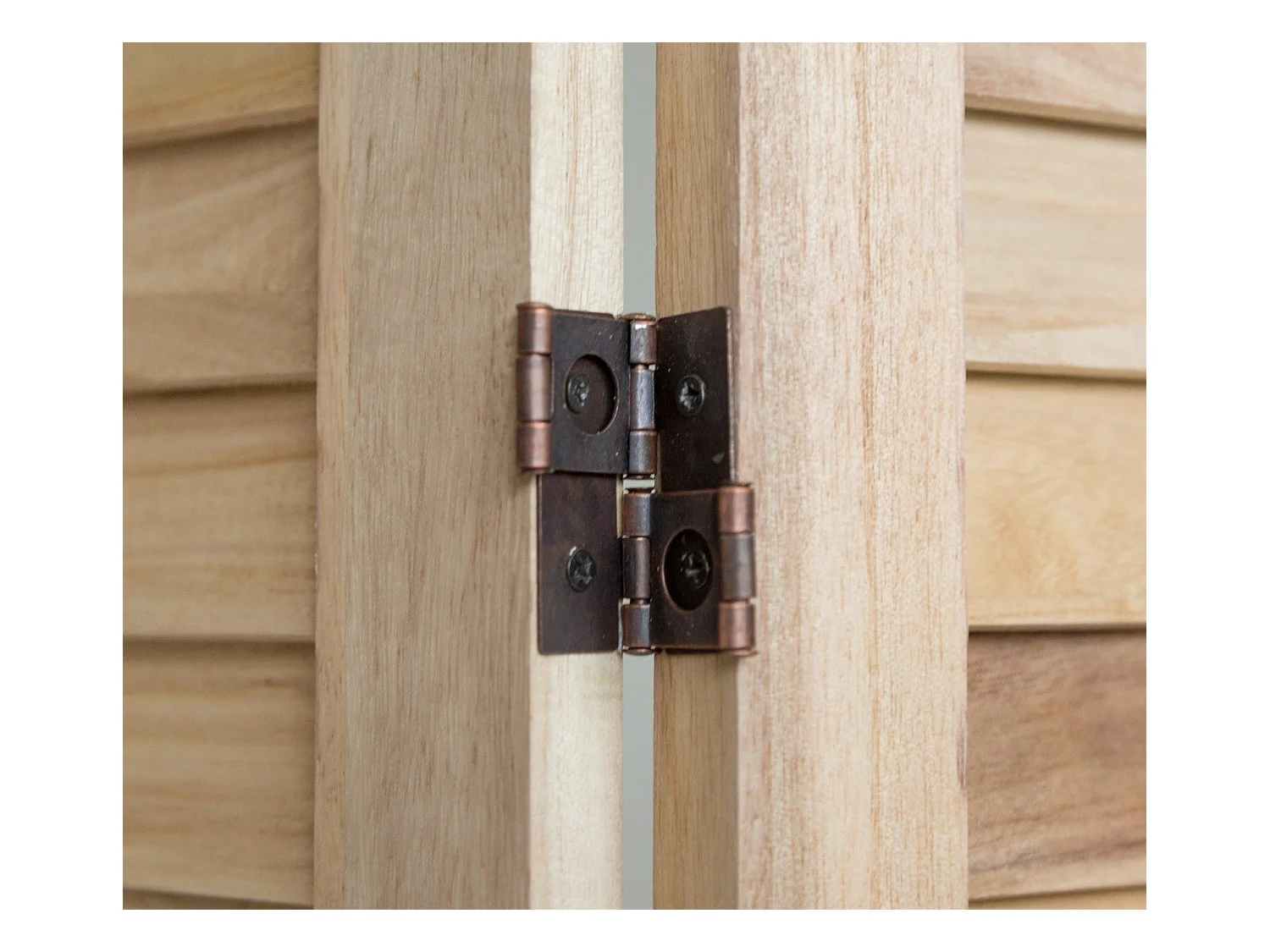 Paravent 4 panneaux en bois marron 160 x 2 x 170 cm PAR06065