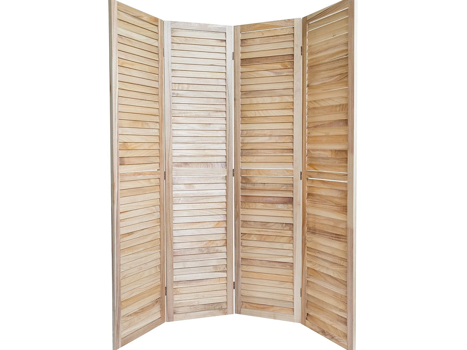 Paravent 4 panneaux en bois marron 160 x 2 x 170 cm PAR06065