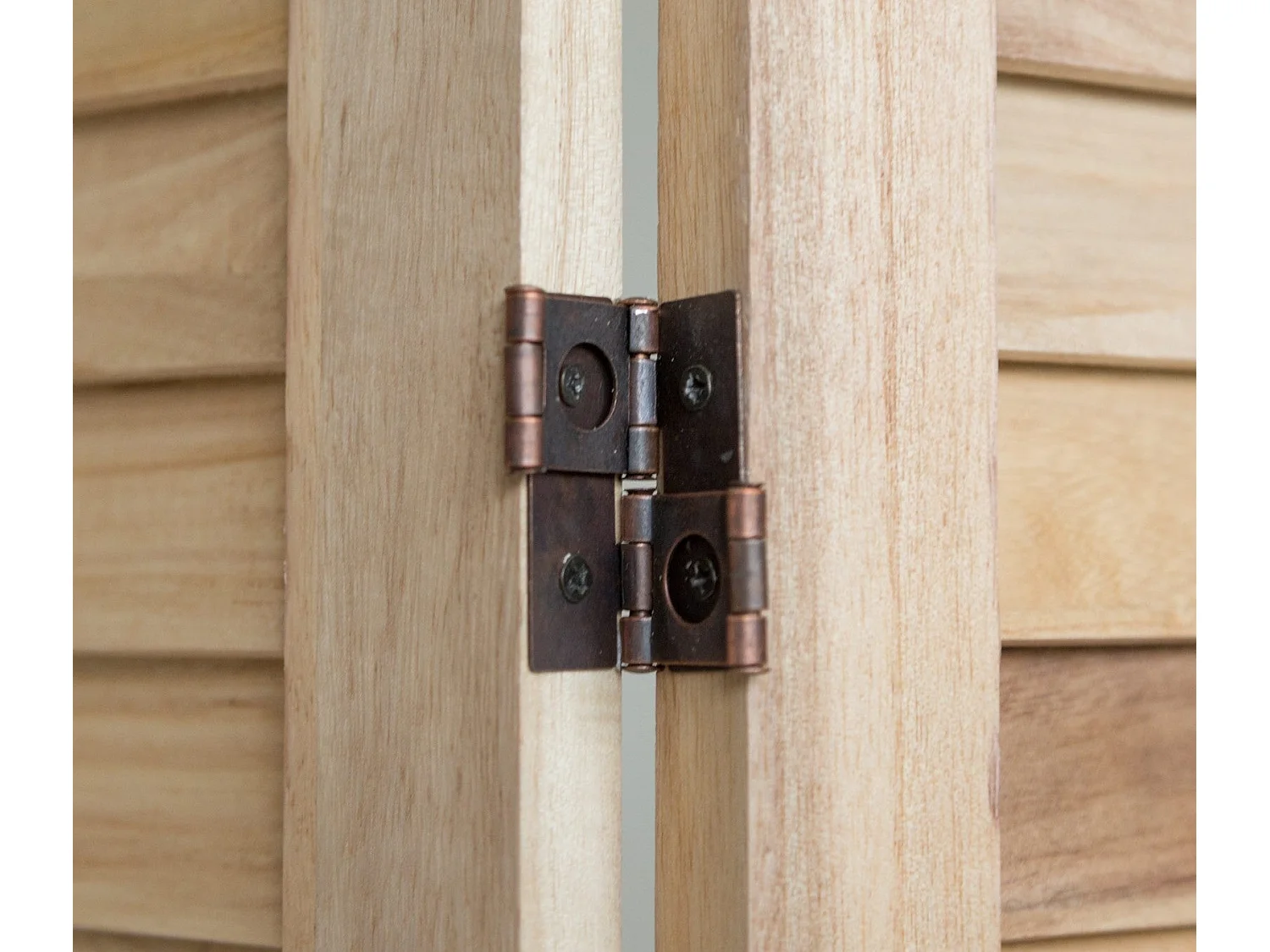 Paravent 4 panneaux en bois marron 160 x 2 x 170 cm PAR06065