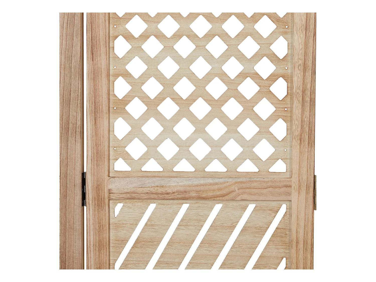 Paravent en 3 panneaux bois marron 120 x 2 x 170 cm PAR06093